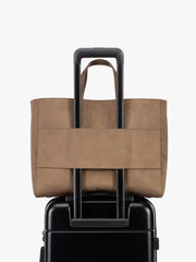 Haven 16" Laptop Tote in Vegan Suede