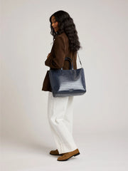 Haven 15" Laptop Tote Bag in Croc-Embossed