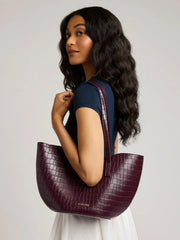 Haven Tulip Tote in Croc-Embossed
