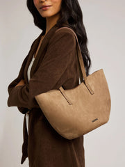 Haven Tulip Tote in Vegan Suede