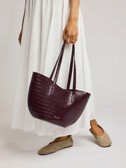 Haven Tulip Tote in Croc-Embossed