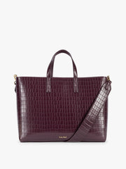 Haven 16" Laptop Tote in Croc-Embossed