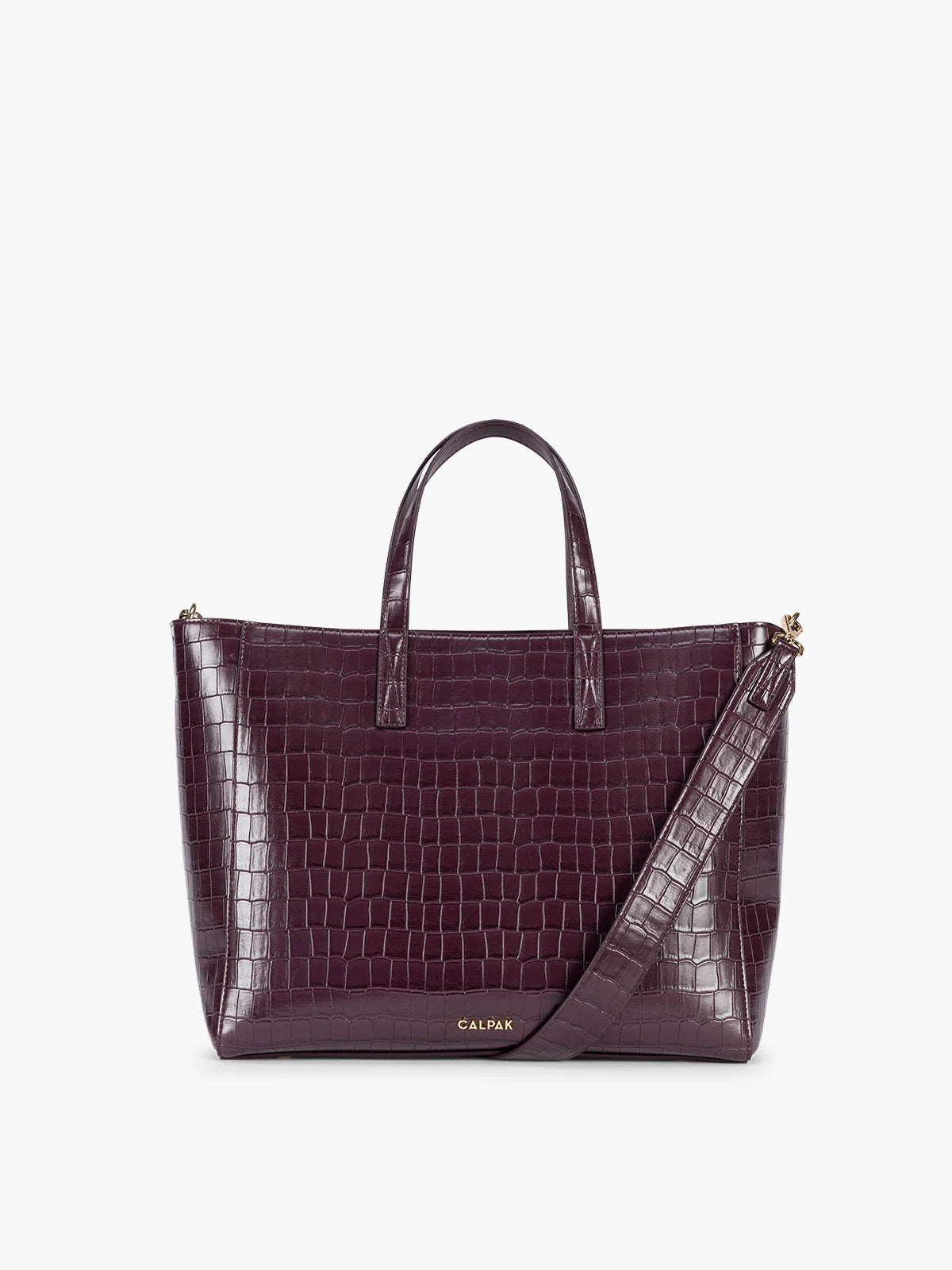 Haven 15" Laptop Tote Bag in Croc-Embossed